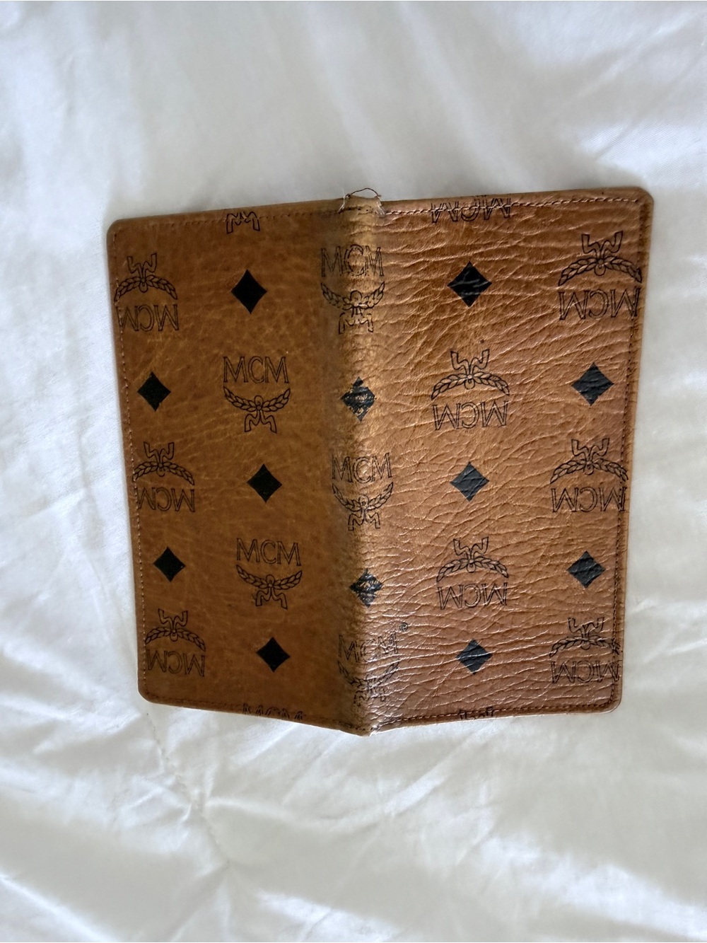 MCM Brown and Black Monogram Checkbook Cover. Very old school. - Picture 3 of 3